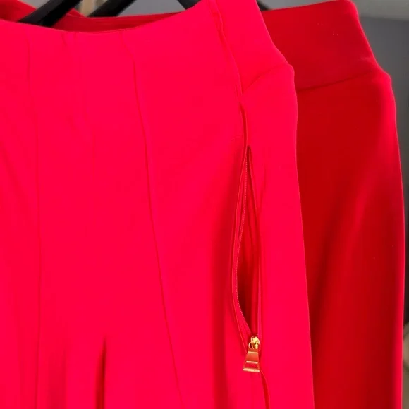 Athleta + Alicia Keys Limitless Tropical Red Wide-Leg Pants - 8 Tall - Picture 3 of 6